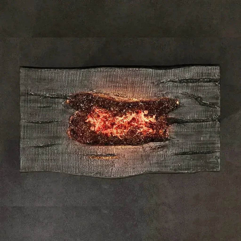 Nature's Wood Rectangle Firepit Table