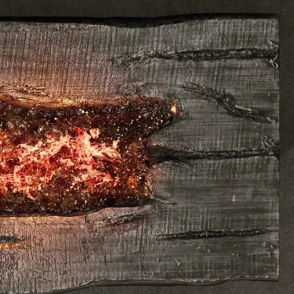 Nature's Wood Rectangle Firepit Table
