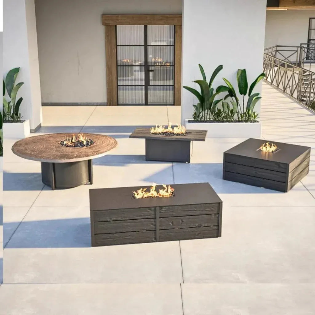 Nature's Wood Round Firepit Table
