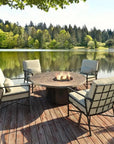 Nature's Wood Round Firepit Table