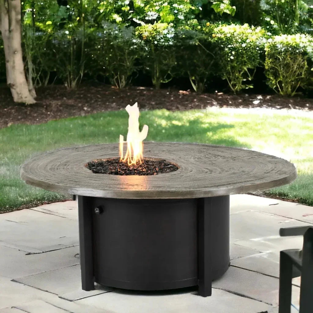 Nature's Wood Round Firepit Table