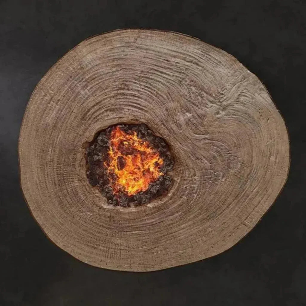 Nature's Wood Round Firepit Table