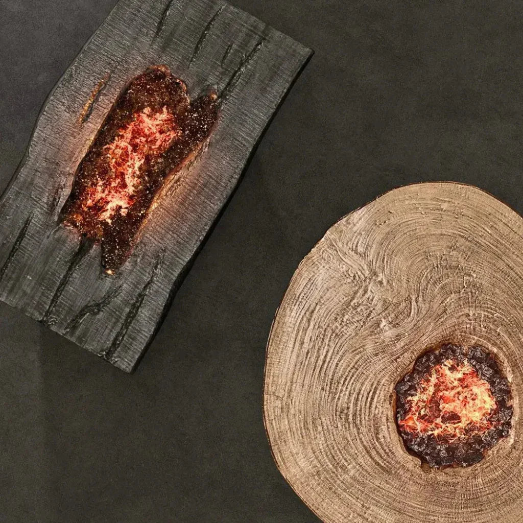 Nature's Wood Round Firepit Table