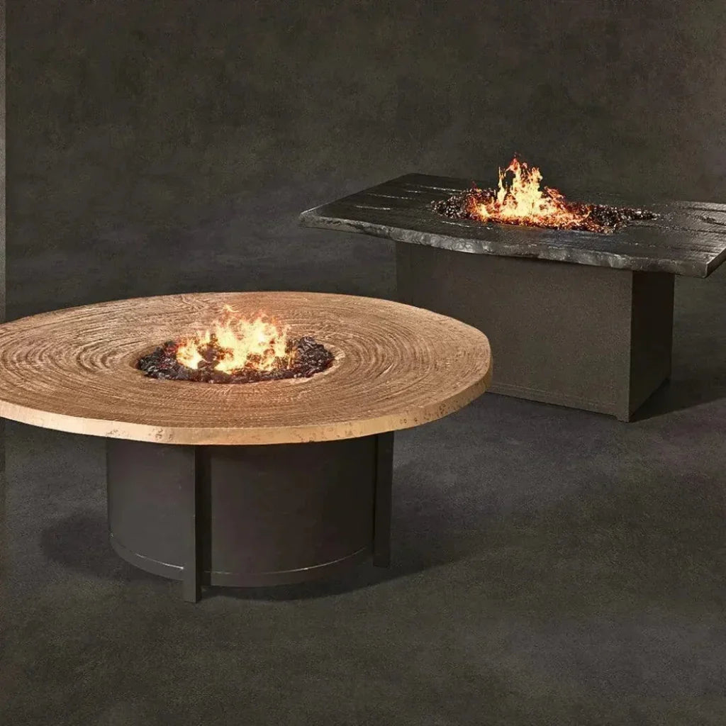 Nature's Wood Round Firepit Table