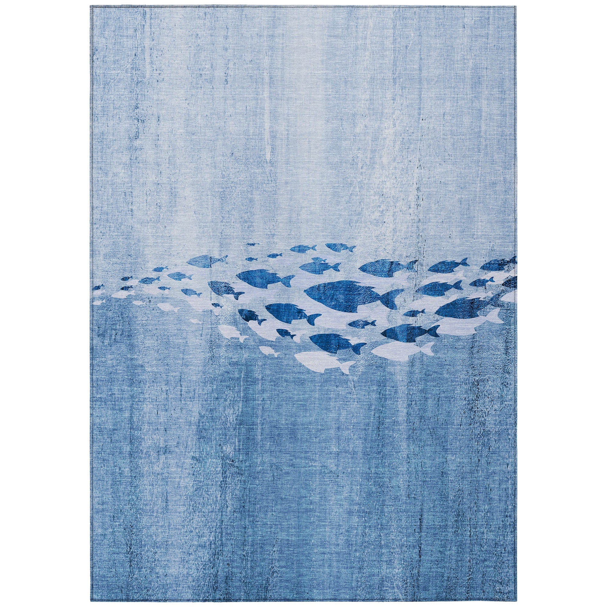 Addison Rugs Nautical Blue Washable Indoor-Outdoor Rug