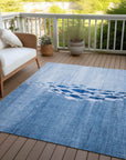 Addison Rugs Nautical Blue Washable Indoor-Outdoor Rug