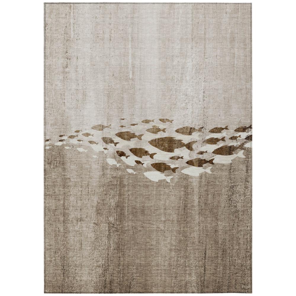 Addison Rugs Nautical Brown Washable Indoor-Outdoor Rug