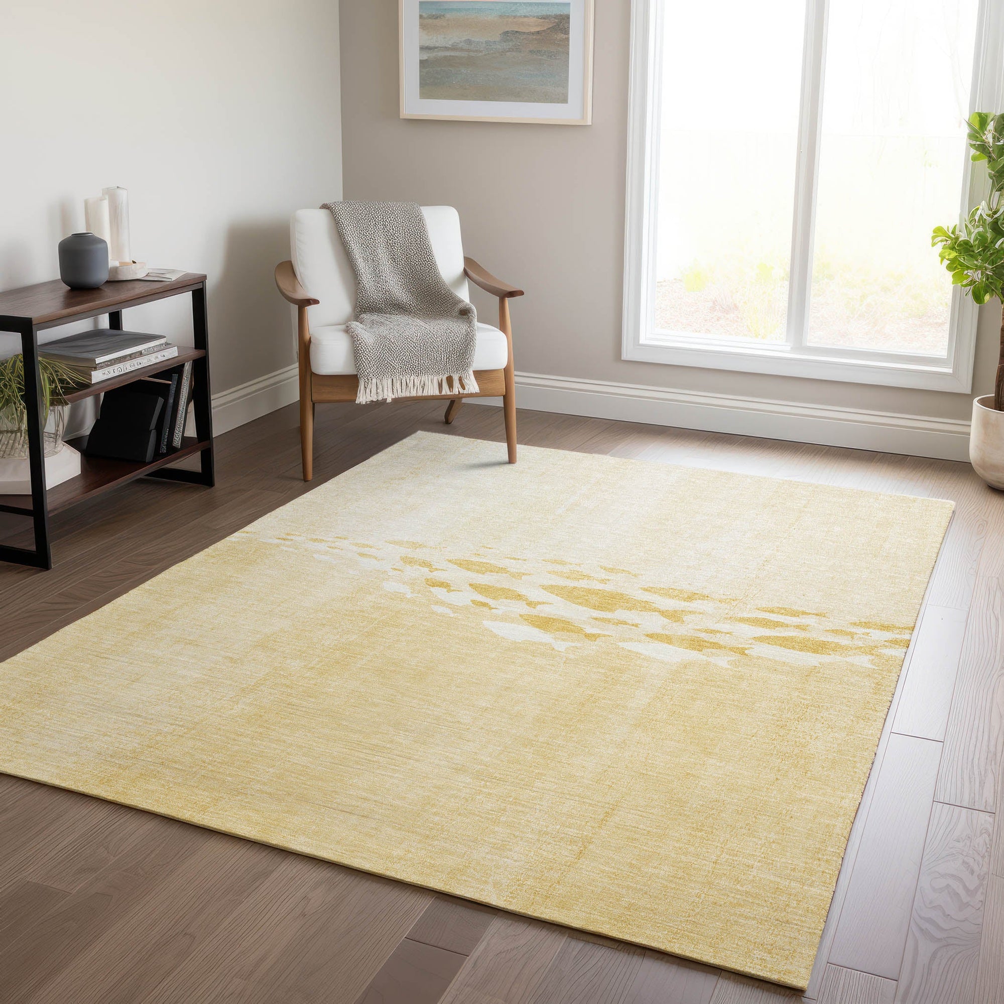 Addison Rugs Nautical Gold Washable Indoor-Outdoor Rug