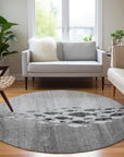 Nautical Grey Washable Indoor-Outdoor Rug