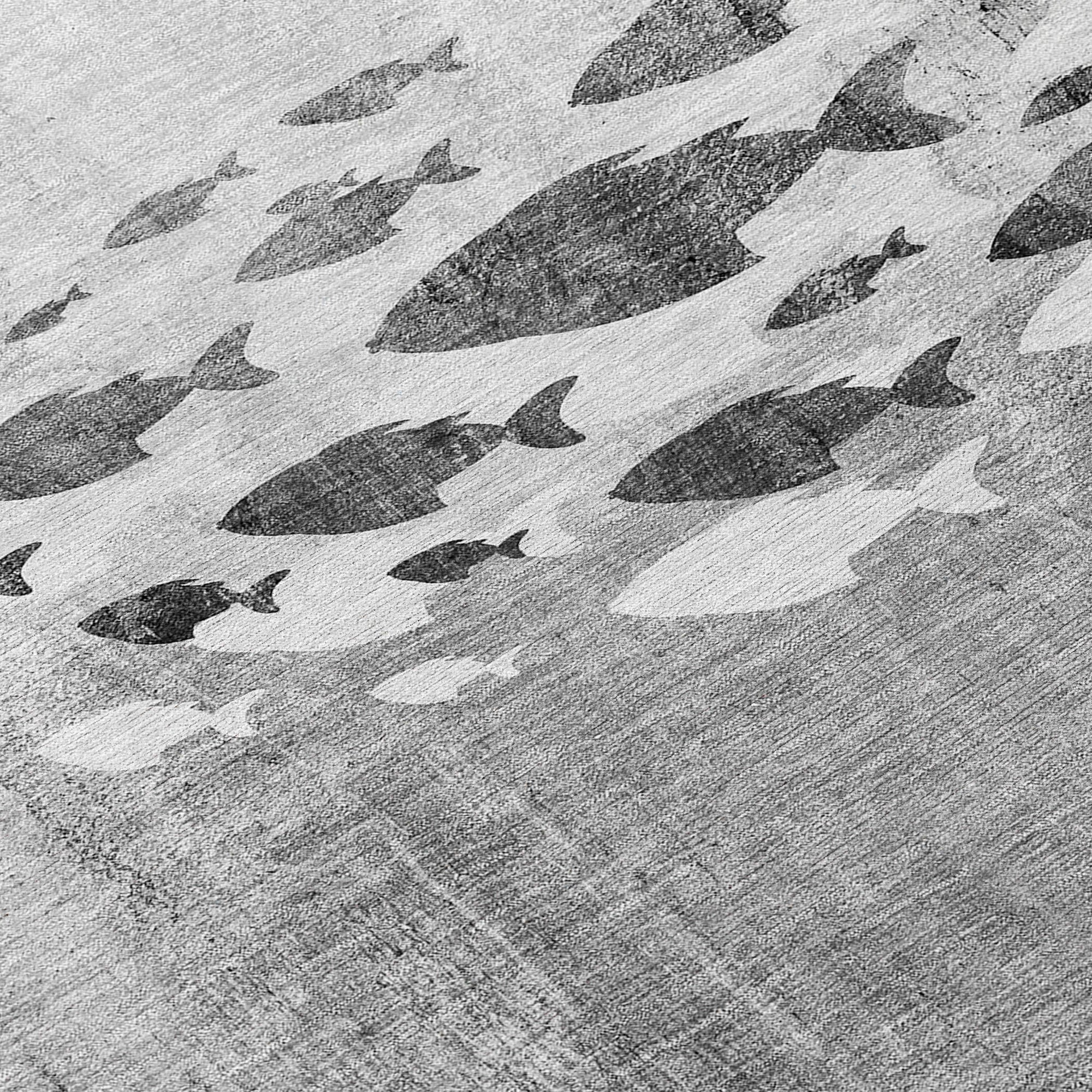Nautical Grey Washable Indoor-Outdoor Rug