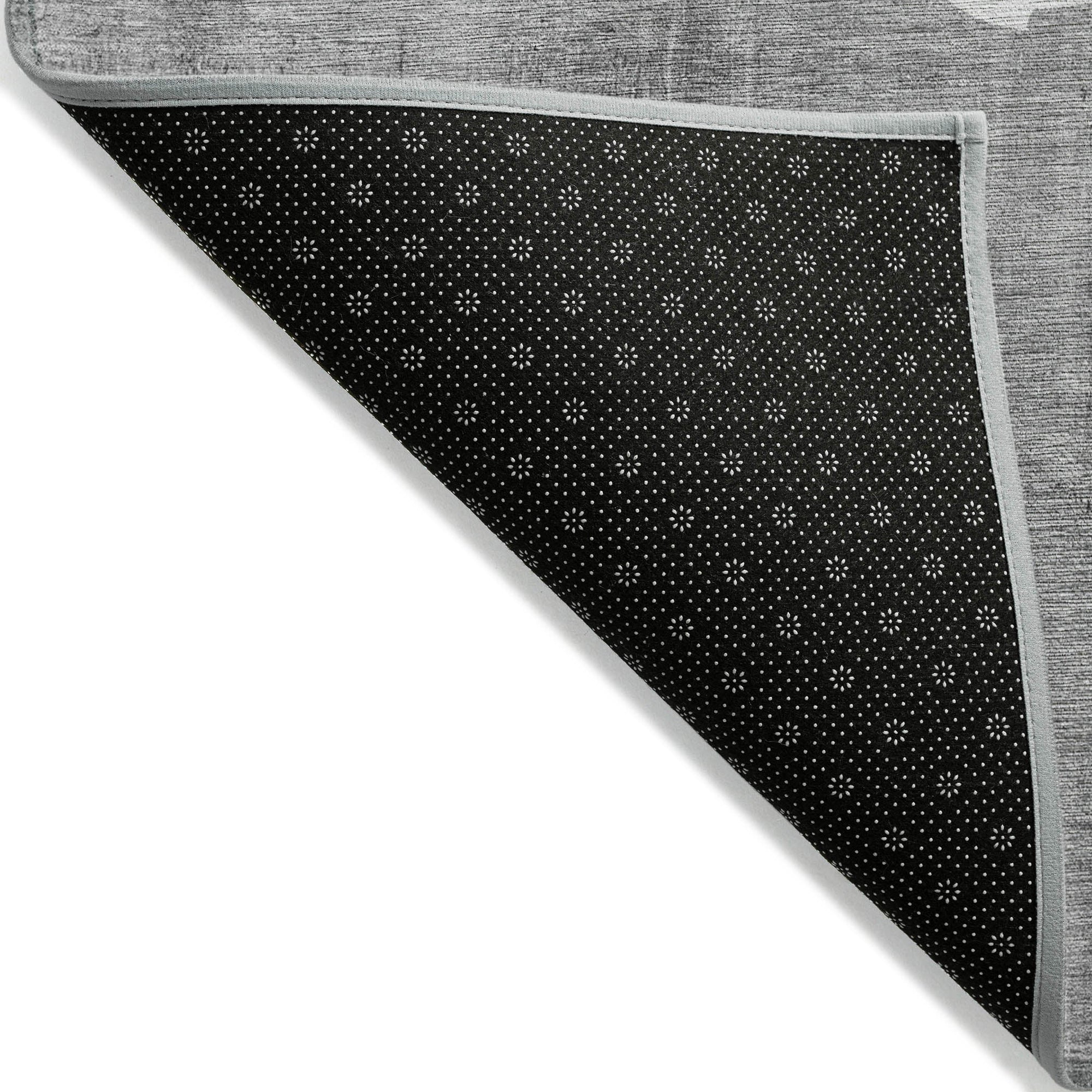 Nautical Grey Washable Indoor-Outdoor Rug