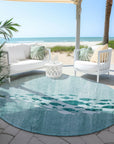 Addison Rugs Nautical Teal Washable Indoor-Outdoor Rug