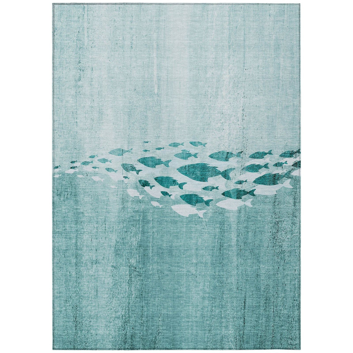 Addison Rugs Nautical Teal Washable Indoor-Outdoor Rug