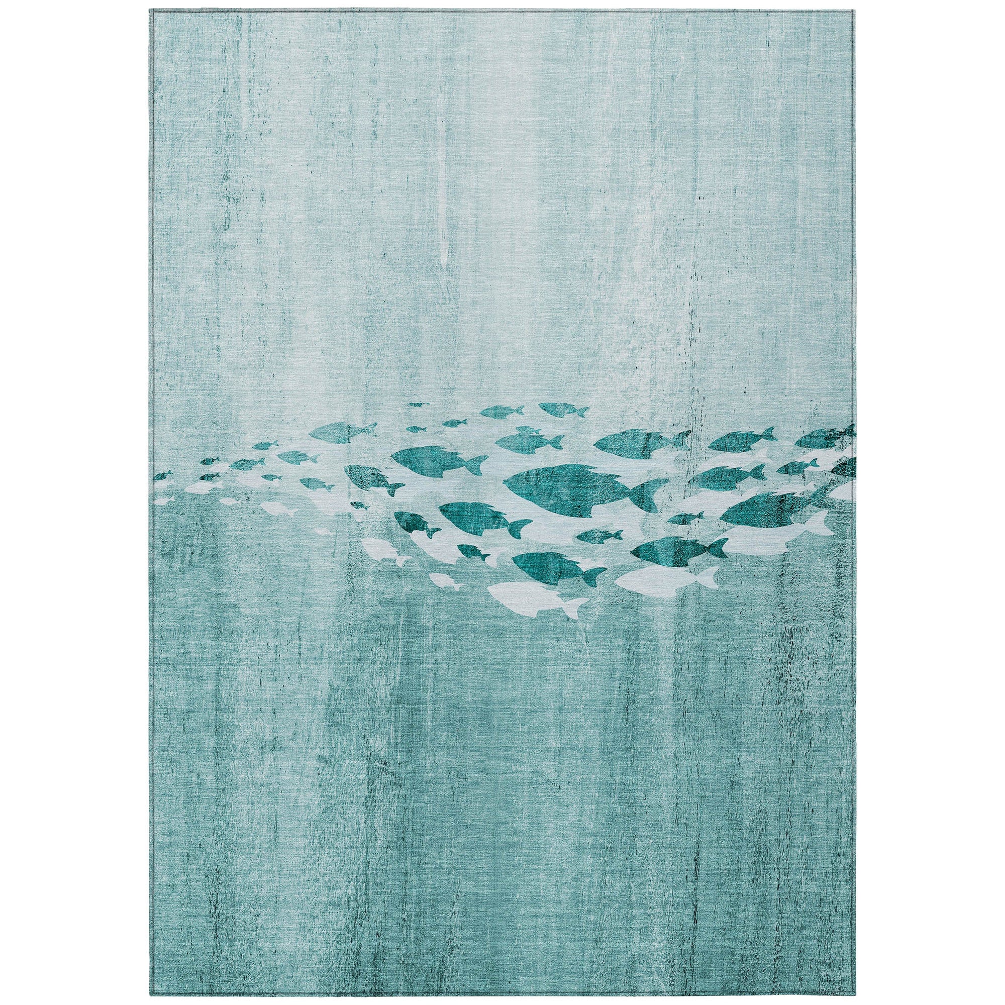 Addison Rugs Nautical Teal Washable Indoor-Outdoor Rug