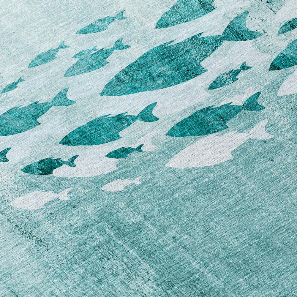 Addison Rugs Nautical Teal Washable Indoor-Outdoor Rug