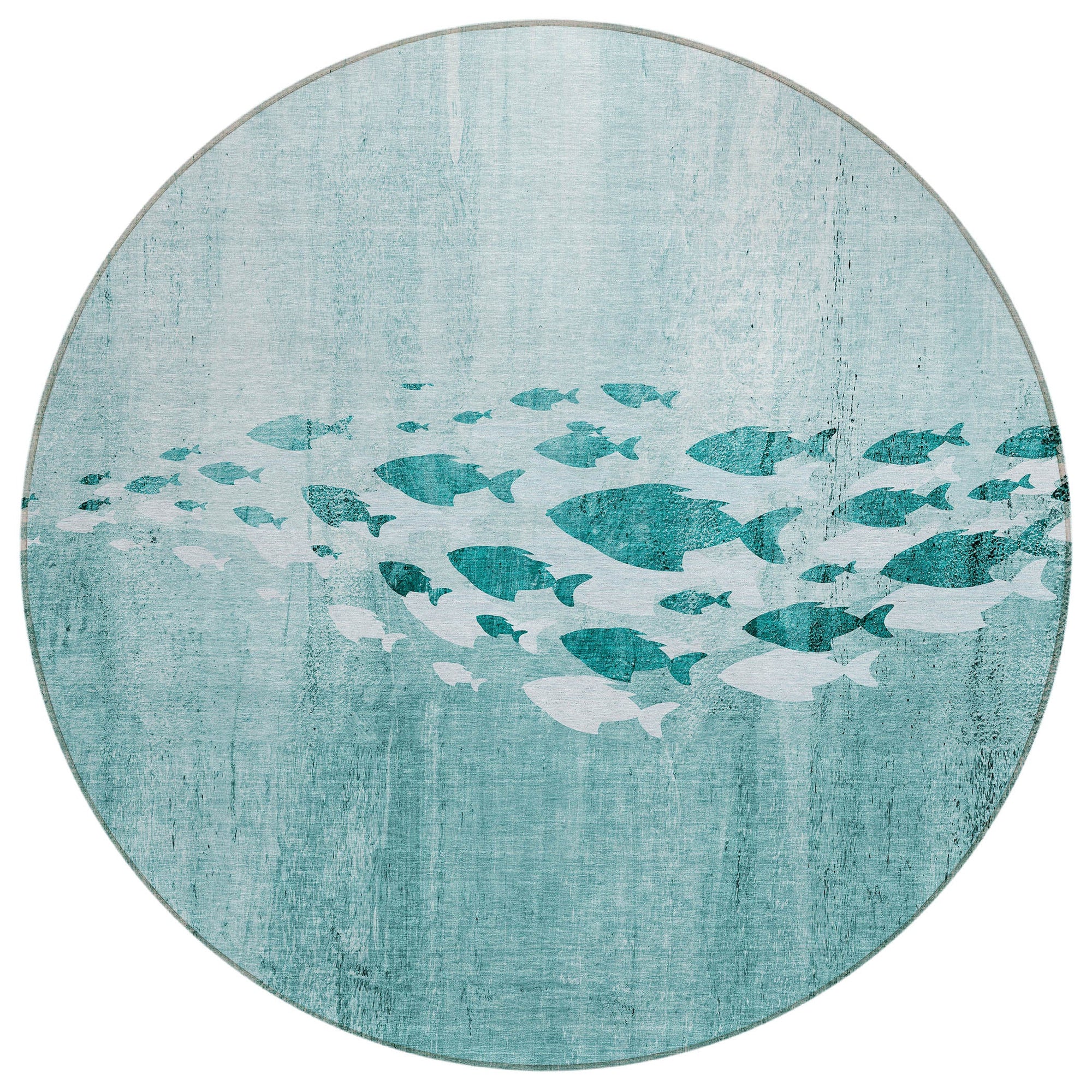 Addison Rugs Nautical Teal Washable Indoor-Outdoor Rug