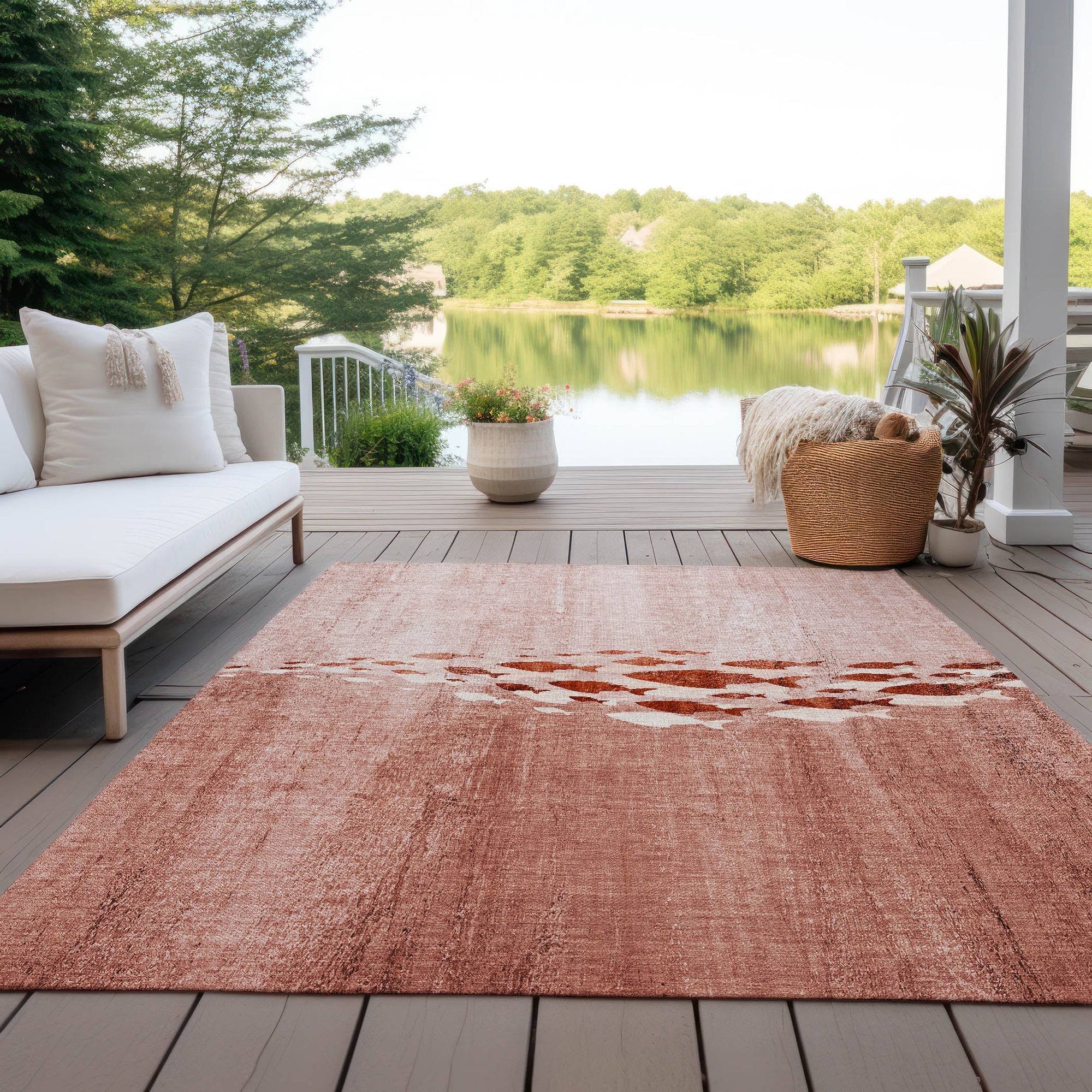 Addison Rugs Nautical Terracotta Washable Indoor-Outdoor Rug