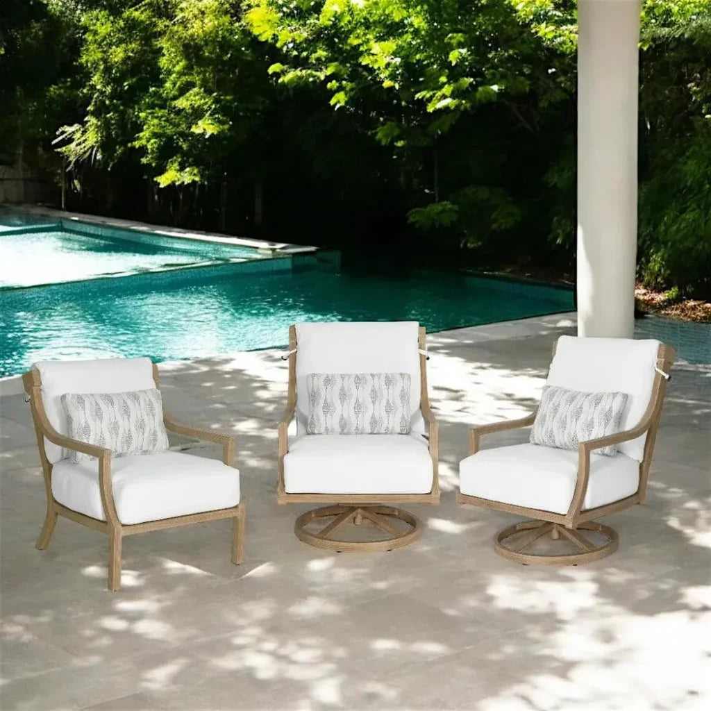 Nicoya High Back Swivel Rocking Lounge Chair with Sunbrella Cushions