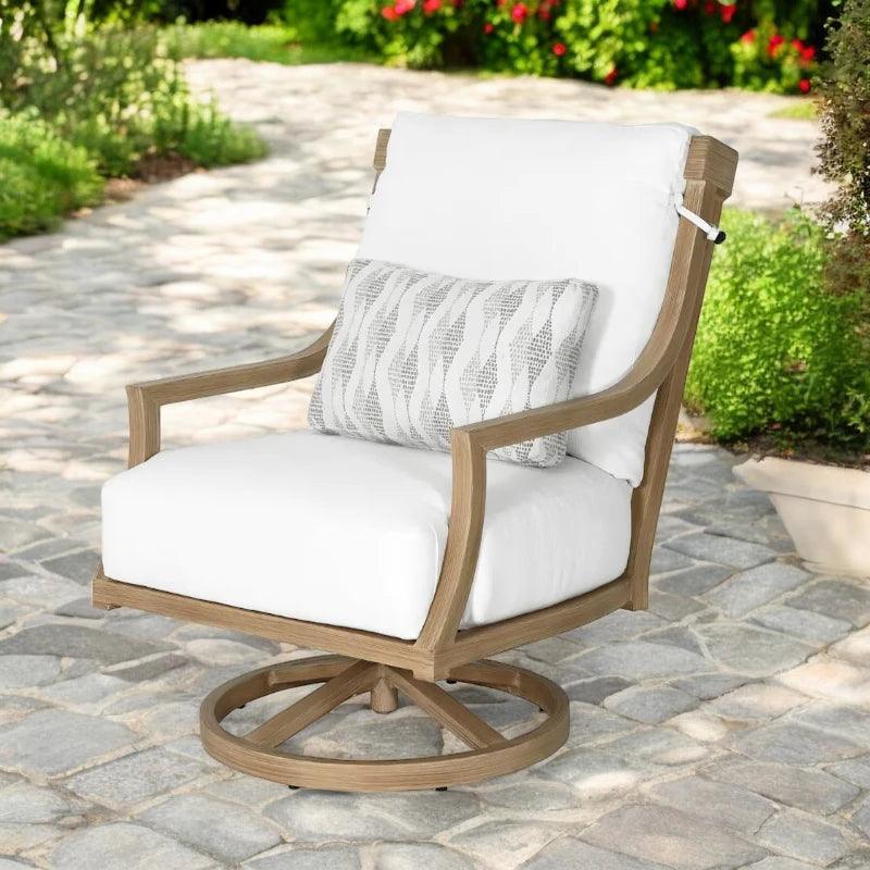 Nicoya High Back Swivel Rocking Lounge Chair with Sunbrella Cushions