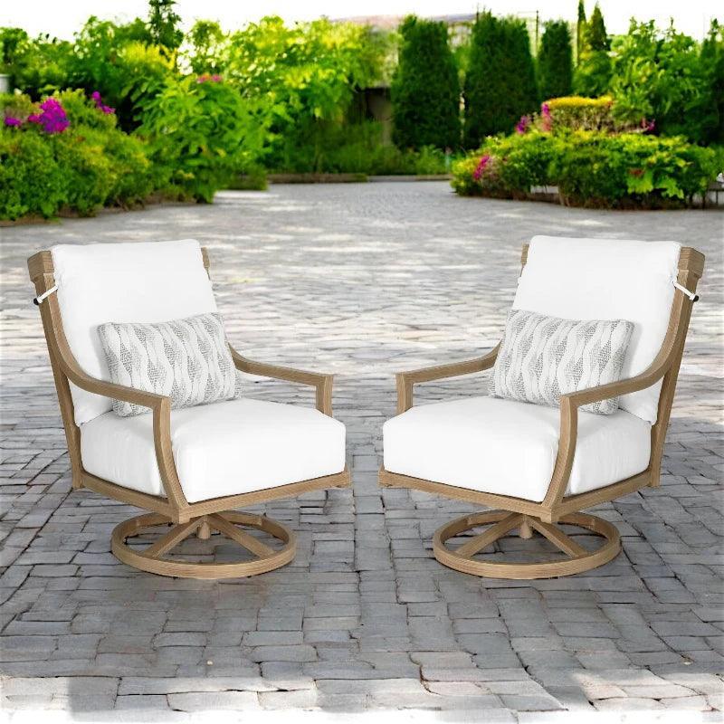 Nicoya High Back Swivel Rocking Lounge Chair with Sunbrella Cushions