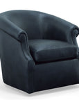 Black Leather Swivel Club Chair Seattle