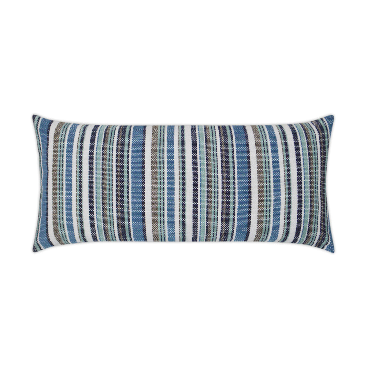 D.V. Kap Outdoor Fancy Stripe Lumbar Pillow - Navy