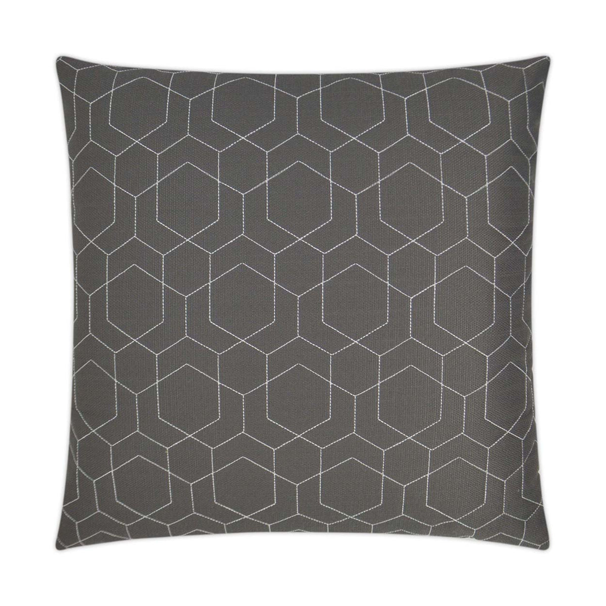 D.V. Kap Outdoor Hex Quilt Pillow - Grey