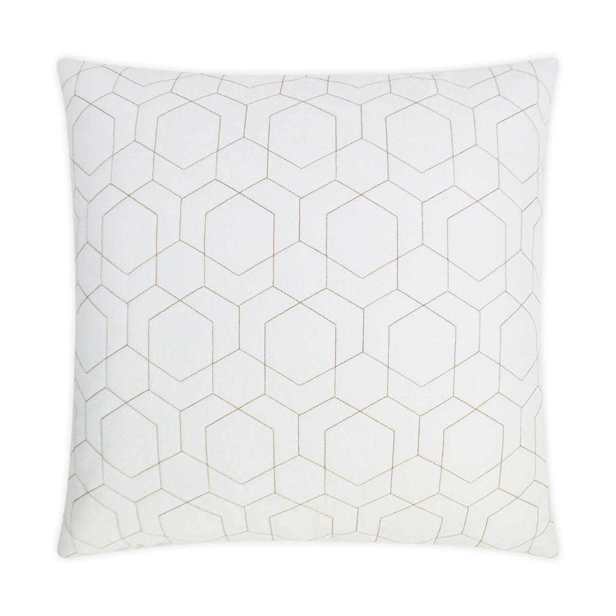 D.V. Kap Outdoor Hex Quilt Pillow - White