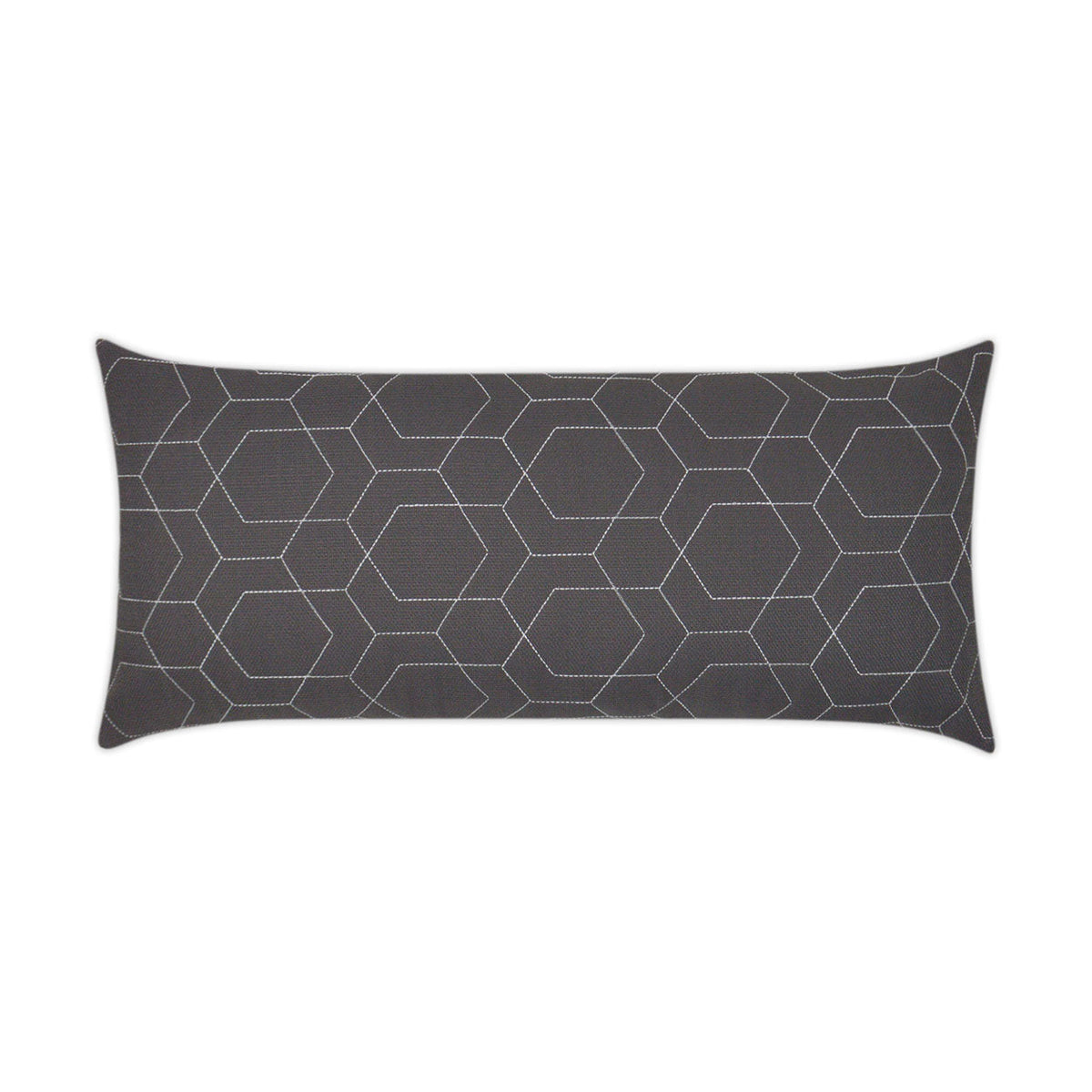 D.V. Kap Outdoor Hex Quilt Lumbar Pillow - Grey