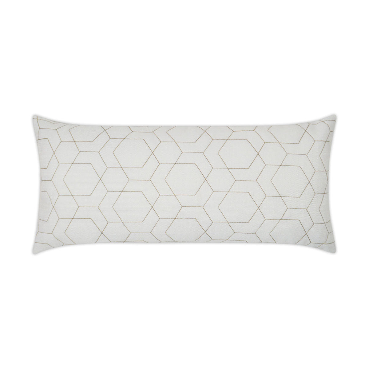D.V. Kap Outdoor Hex Quilt Lumbar Pillow - White