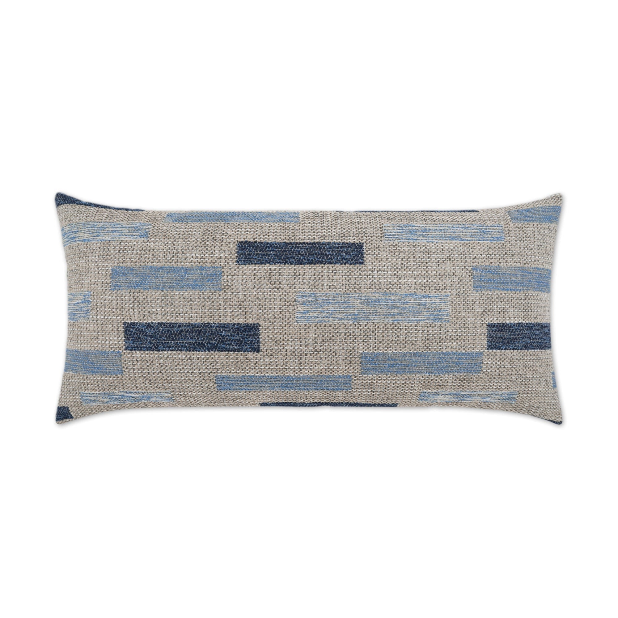 D.V. Kap Outdoor Blockweave Lumbar Pillow - Indigo