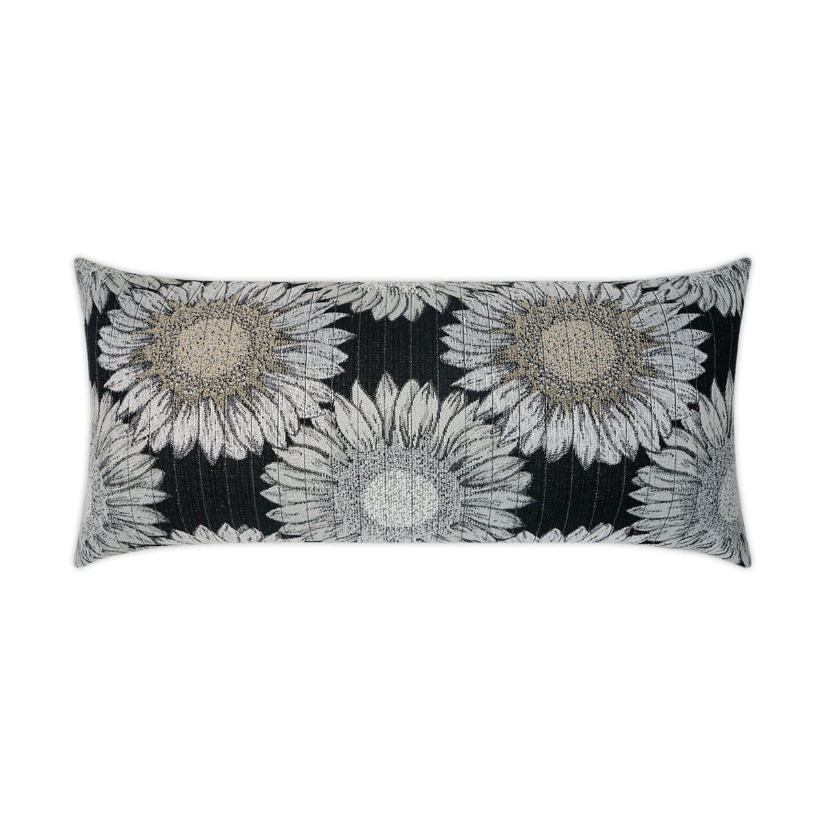 D.V. Kap Outdoor Daisy Chain Lumbar Pillow - Black