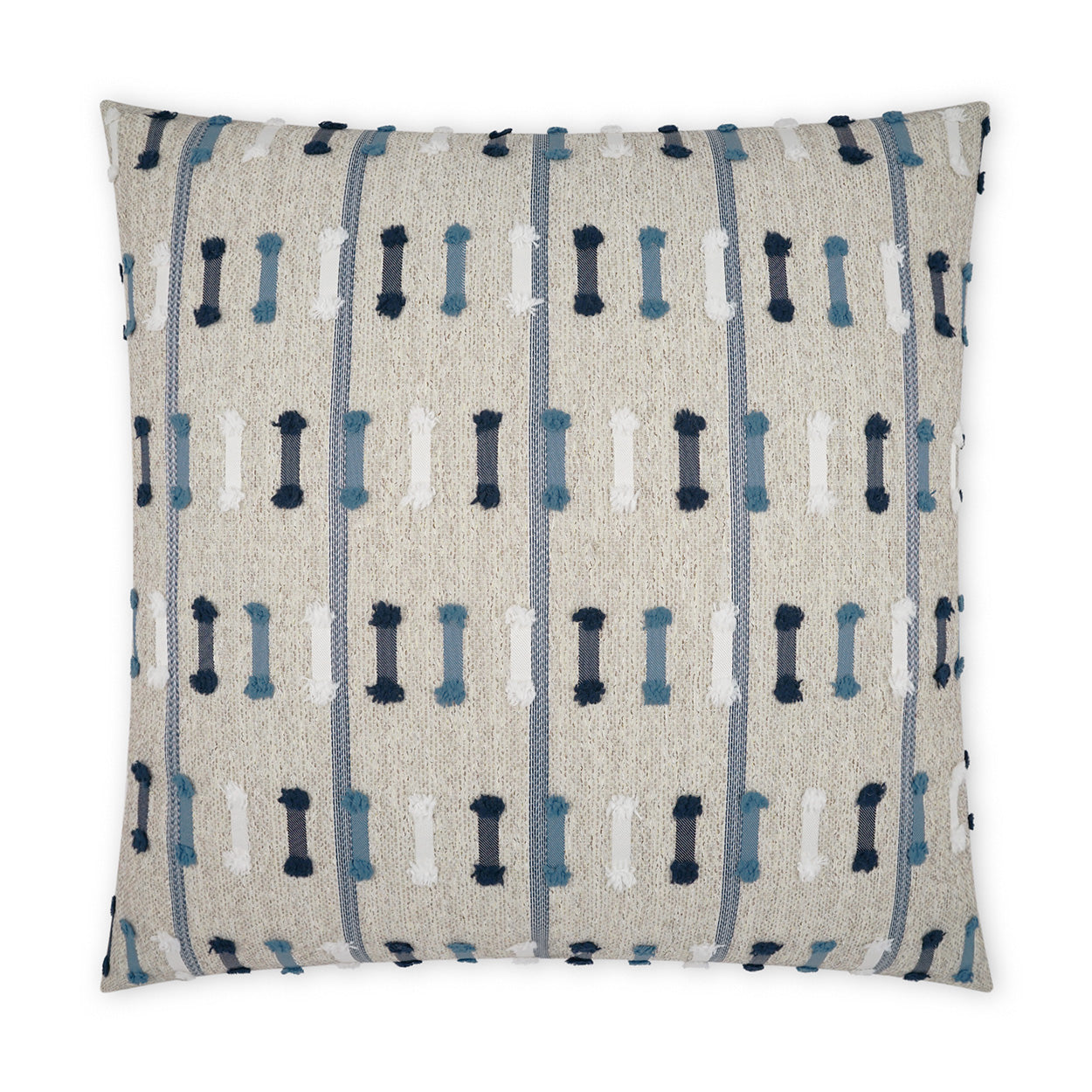 D.V. Kap Outdoor Tassel Stripe Pillow - Blue