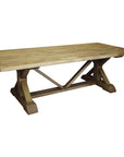 Reclaimed Lumber Rectangular X-Dining Table