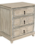 Livingston Wooden 3 Drawers Small Nightstand