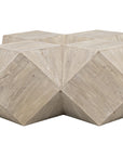 Icosahedron Old Wooden Geometric Coffee Table