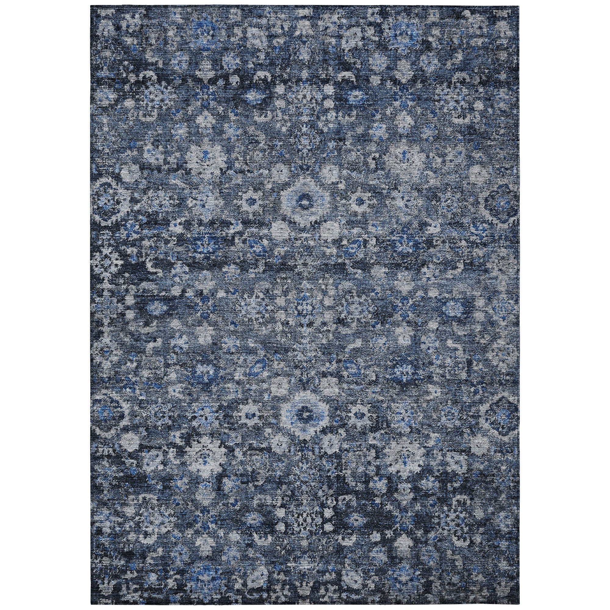 Addison Rugs Ocean Ripples Blue Washable Indoor-Outdoor Rug