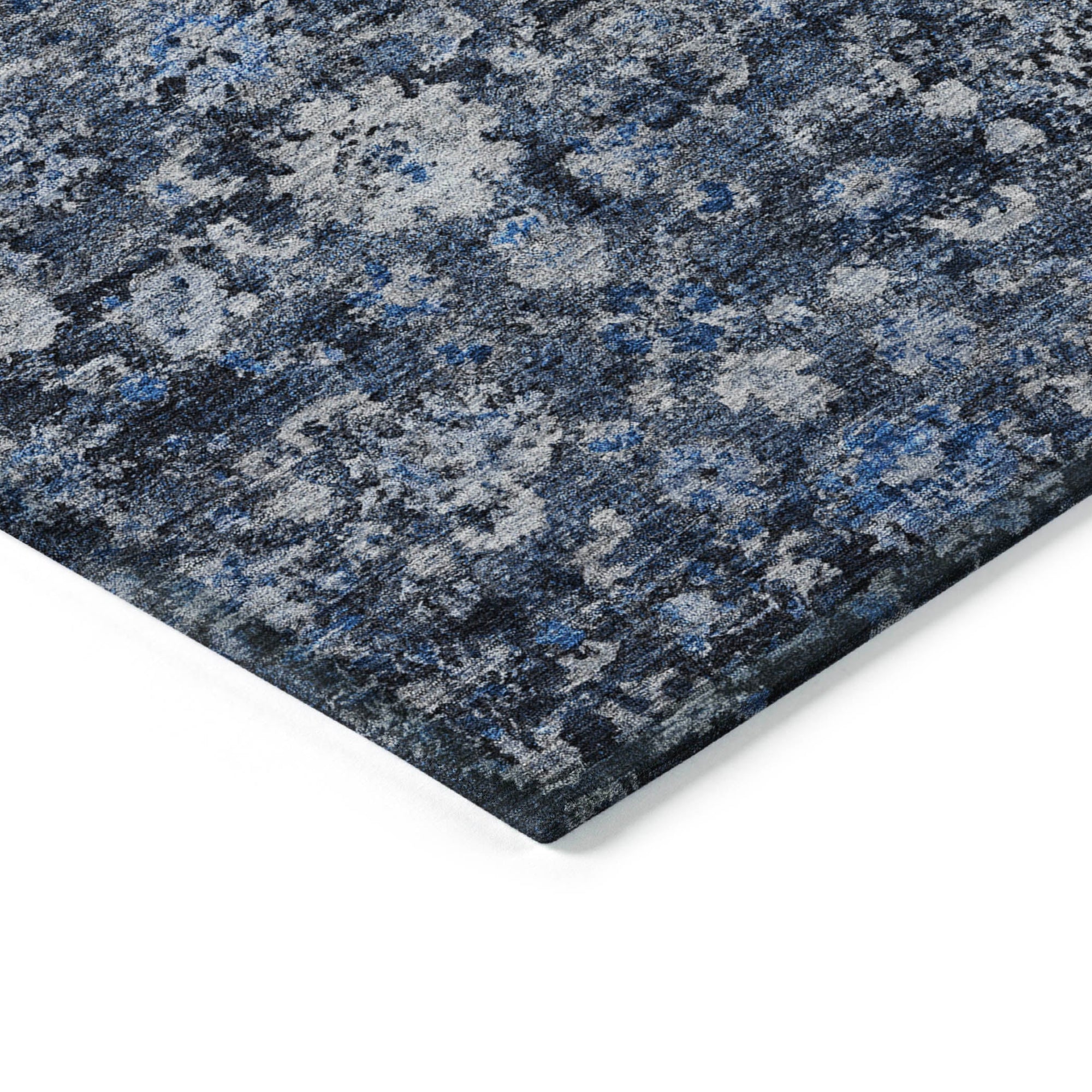 Addison Rugs Ocean Ripples Blue Washable Indoor-Outdoor Rug