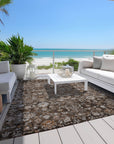 Addison Rugs Ocean Ripples Brown Washable Indoor-Outdoor Rug