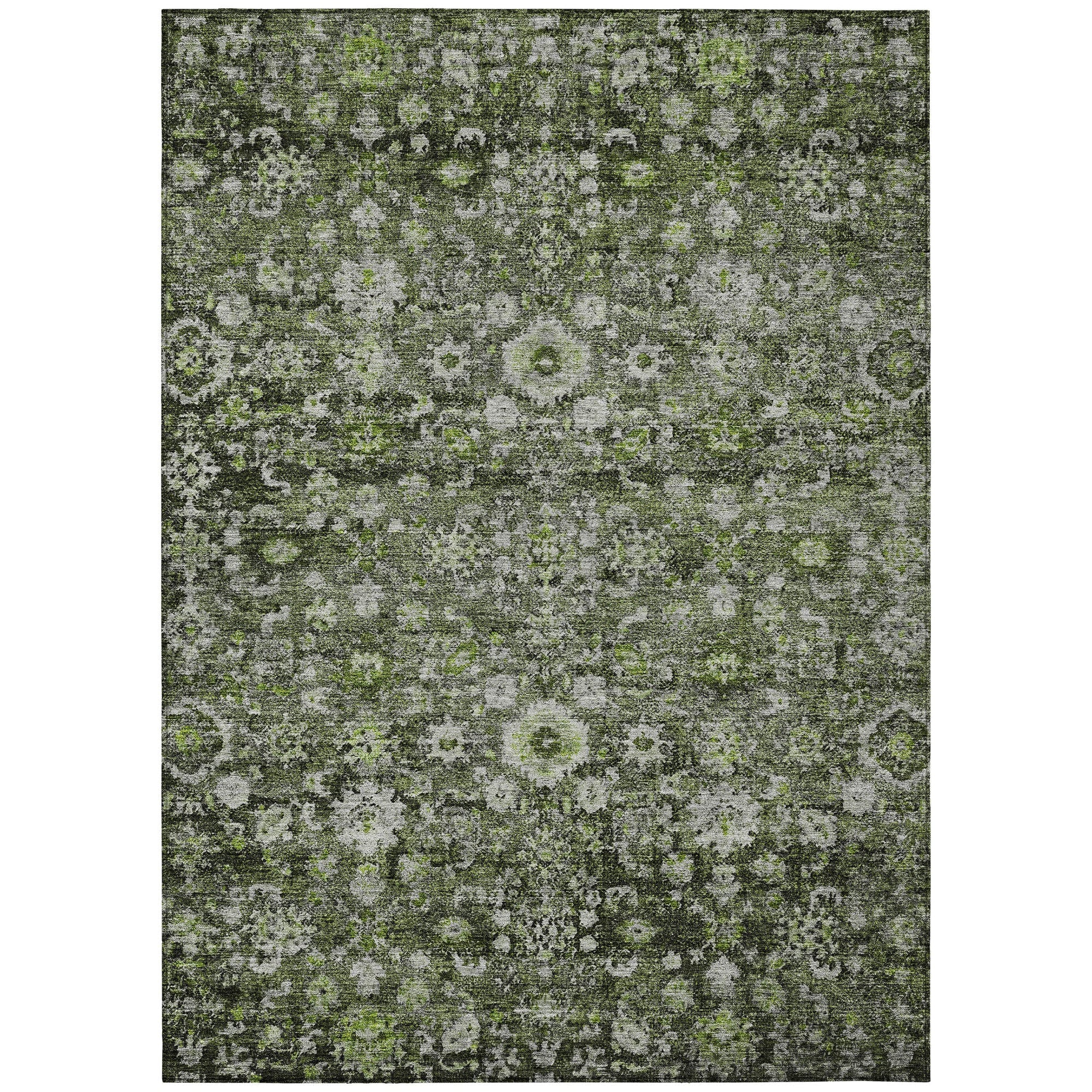 Addison Rugs Ocean Ripples Green Washable Indoor-Outdoor Rug