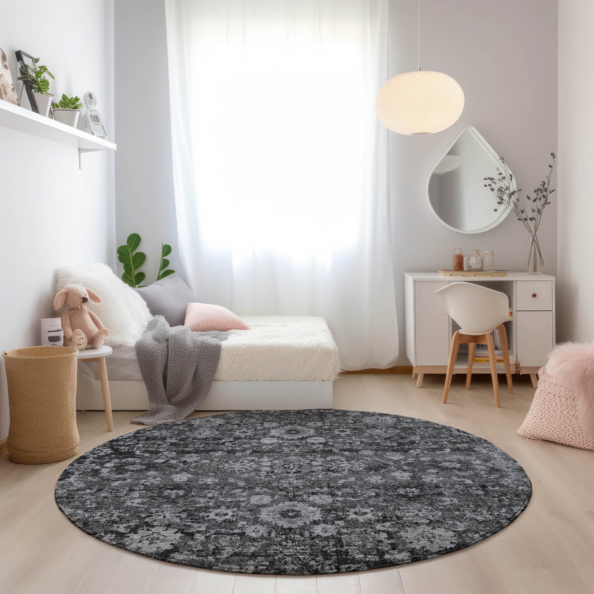 Addison Rugs Ocean Ripples Grey Washable Indoor-Outdoor Rug