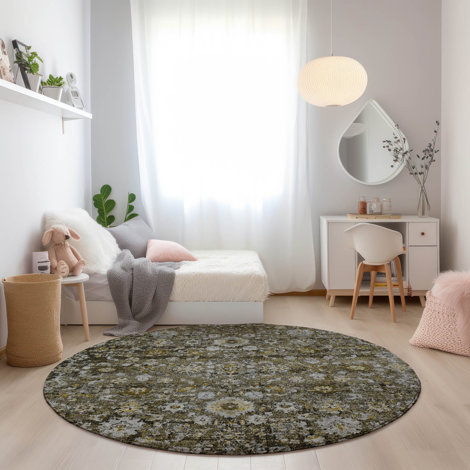 Addison Rugs Ocean Ripples Mocha Washable Indoor-Outdoor Rug