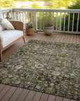 Addison Rugs Ocean Ripples Mocha Washable Indoor-Outdoor Rug