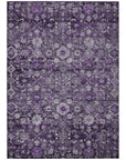 Addison Rugs Ocean Ripples Purple Washable Indoor-Outdoor Rug