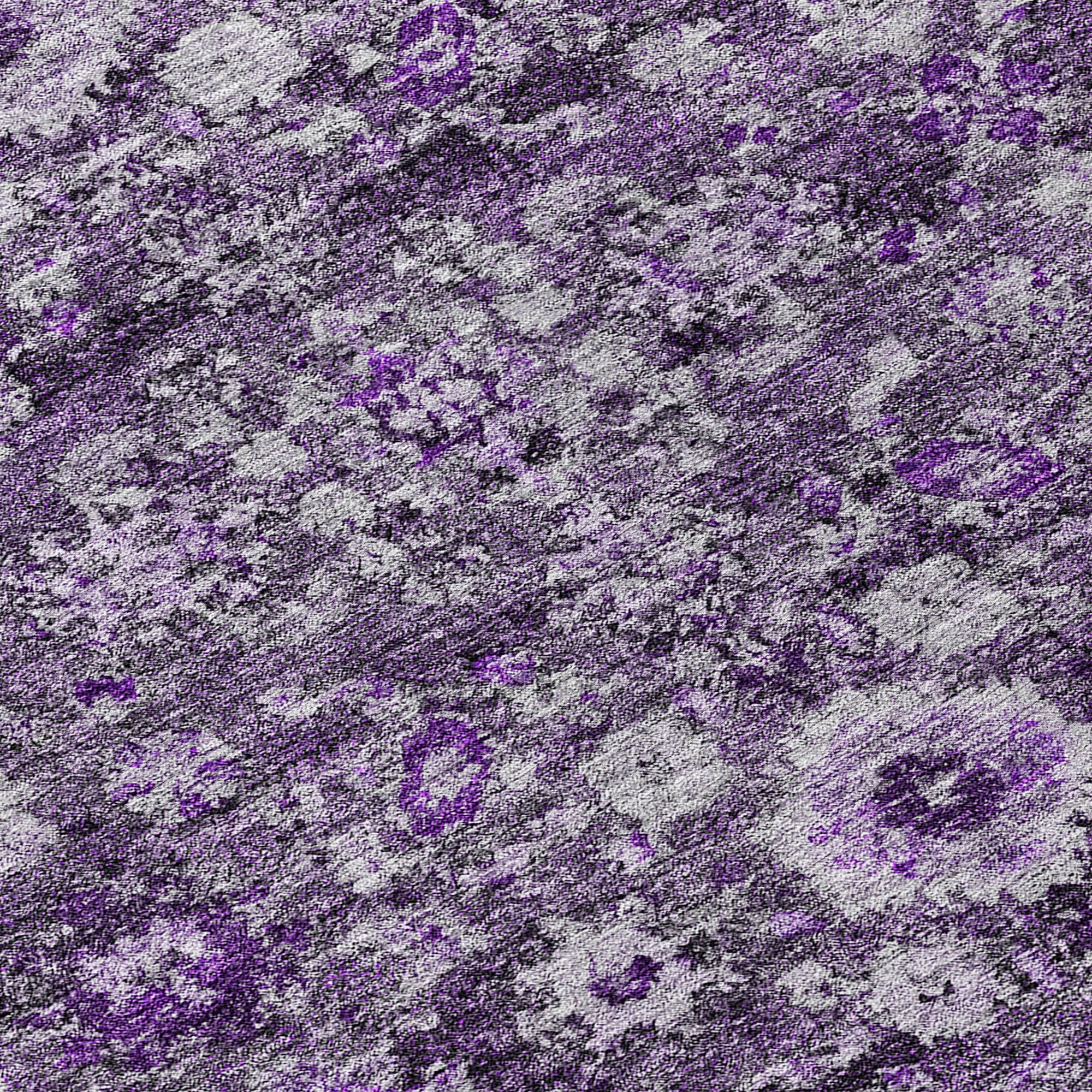 Addison Rugs Ocean Ripples Purple Washable Indoor-Outdoor Rug