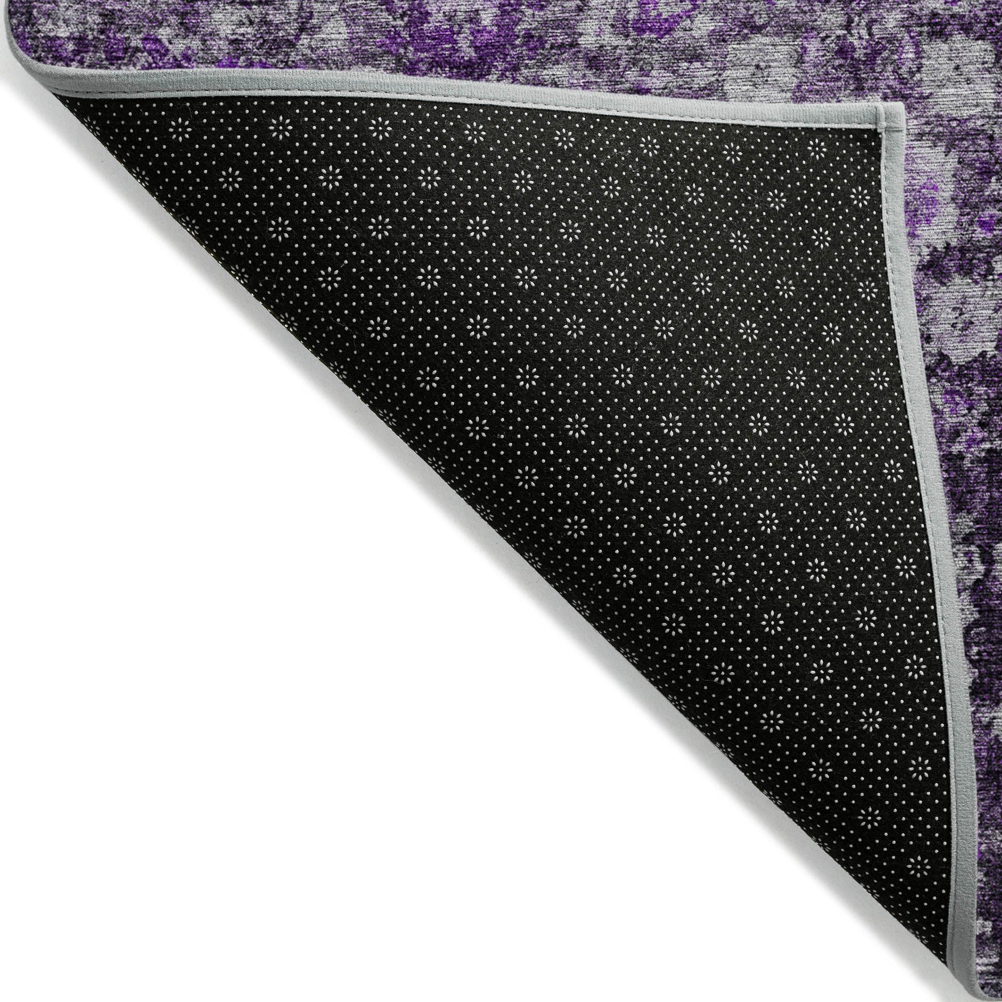 Addison Rugs Ocean Ripples Purple Washable Indoor-Outdoor Rug