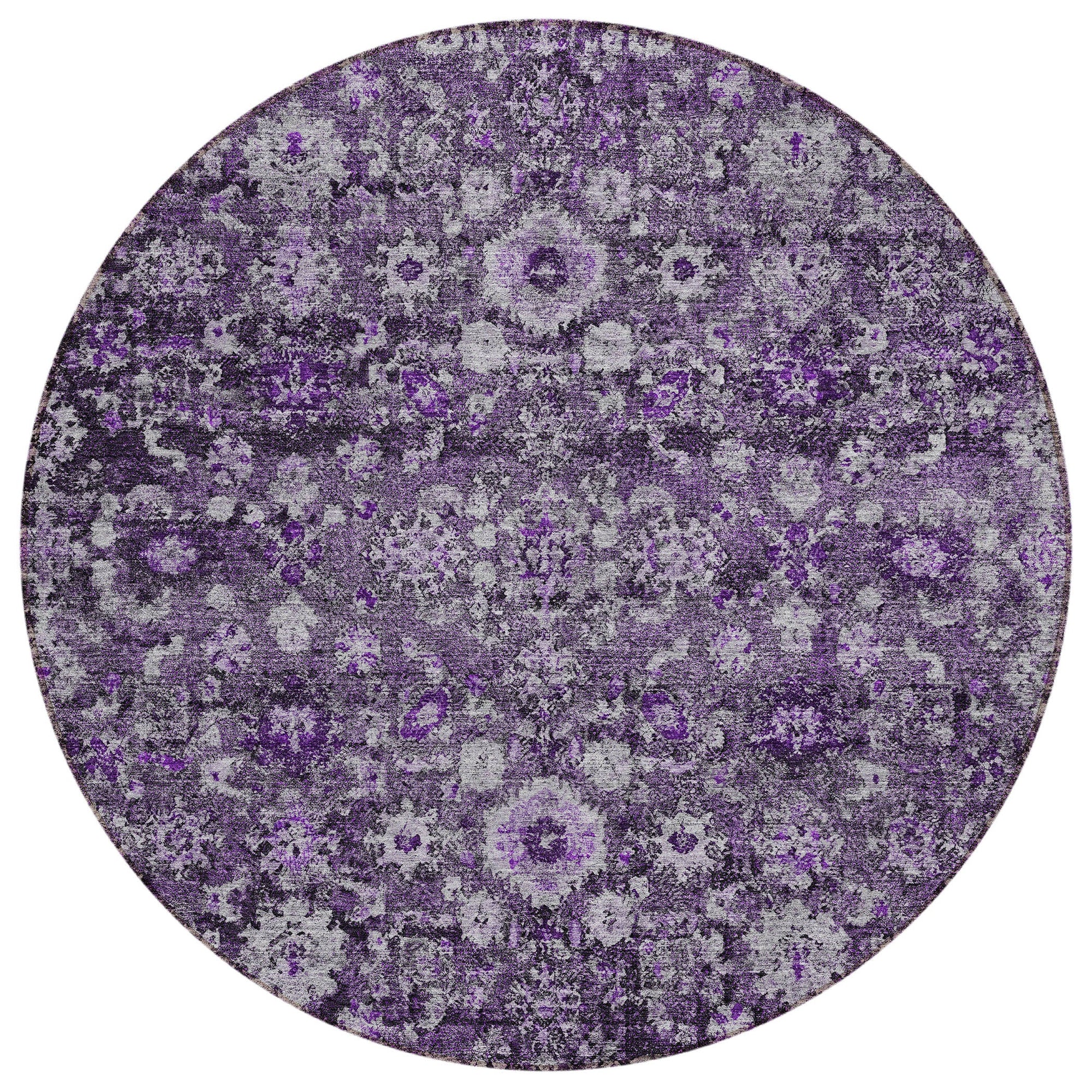 Addison Rugs Ocean Ripples Purple Washable Indoor-Outdoor Rug