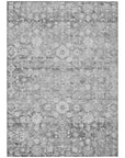 Addison Rugs Ocean Ripples Silver Washable Indoor-Outdoor Rug