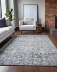 Addison Rugs Ocean Ripples Silver Washable Indoor-Outdoor Rug