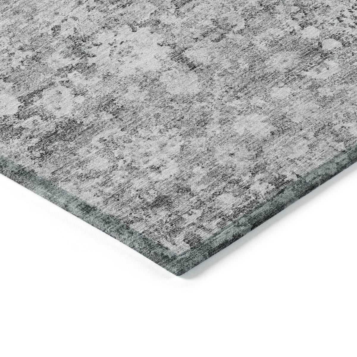 Addison Rugs Ocean Ripples Silver Washable Indoor-Outdoor Rug